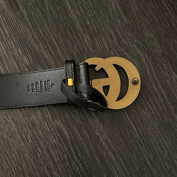 Gucci Black and Gold Women's Belt - Picture 5 of 6